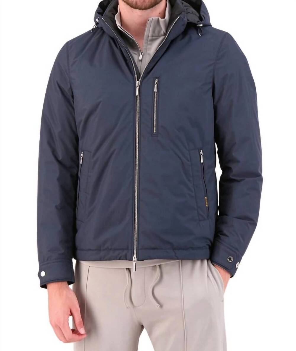 NEW MOORER men's short jacket in petrol